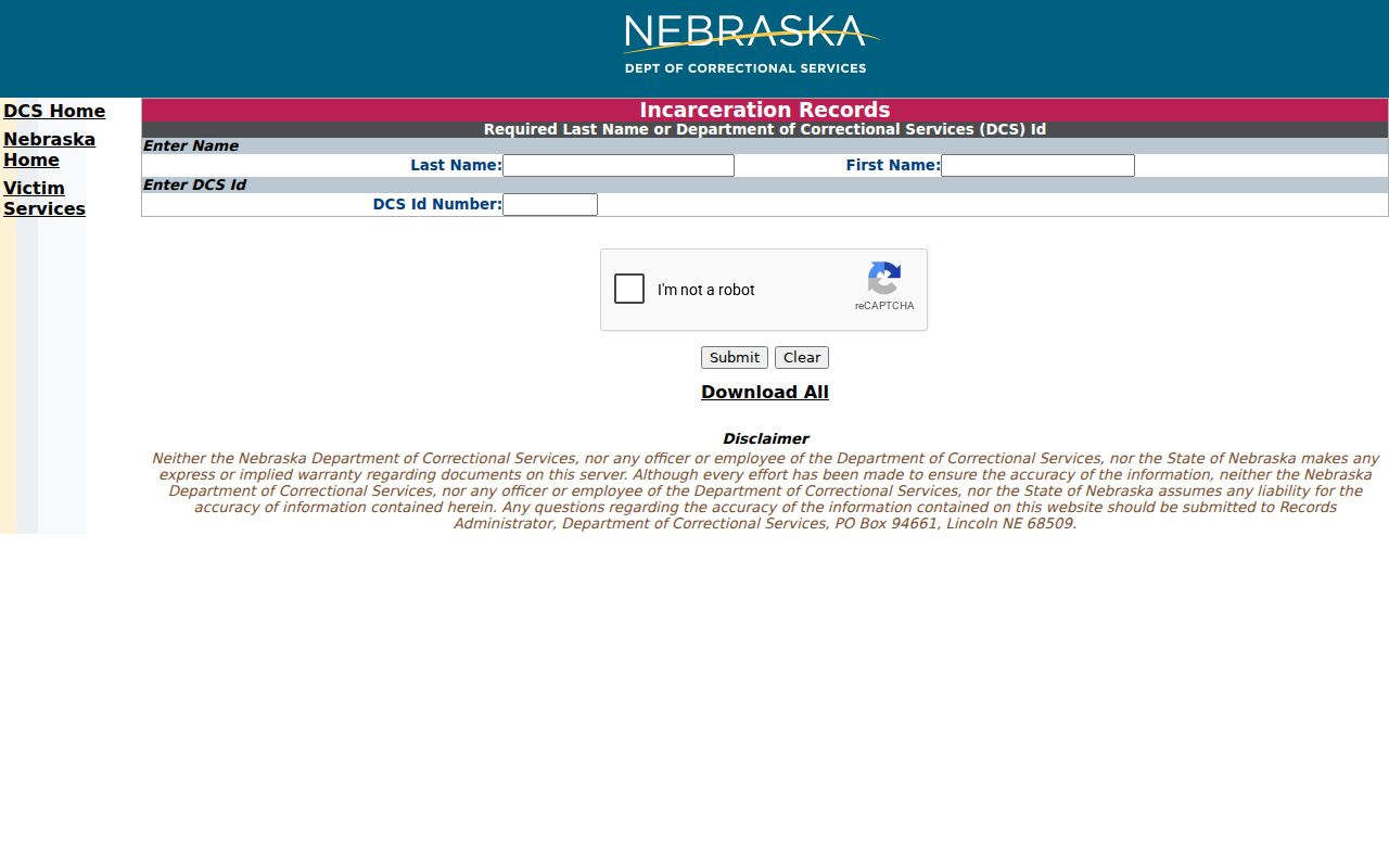 Nebraska state prison locator used after a Lancaster County arrest case