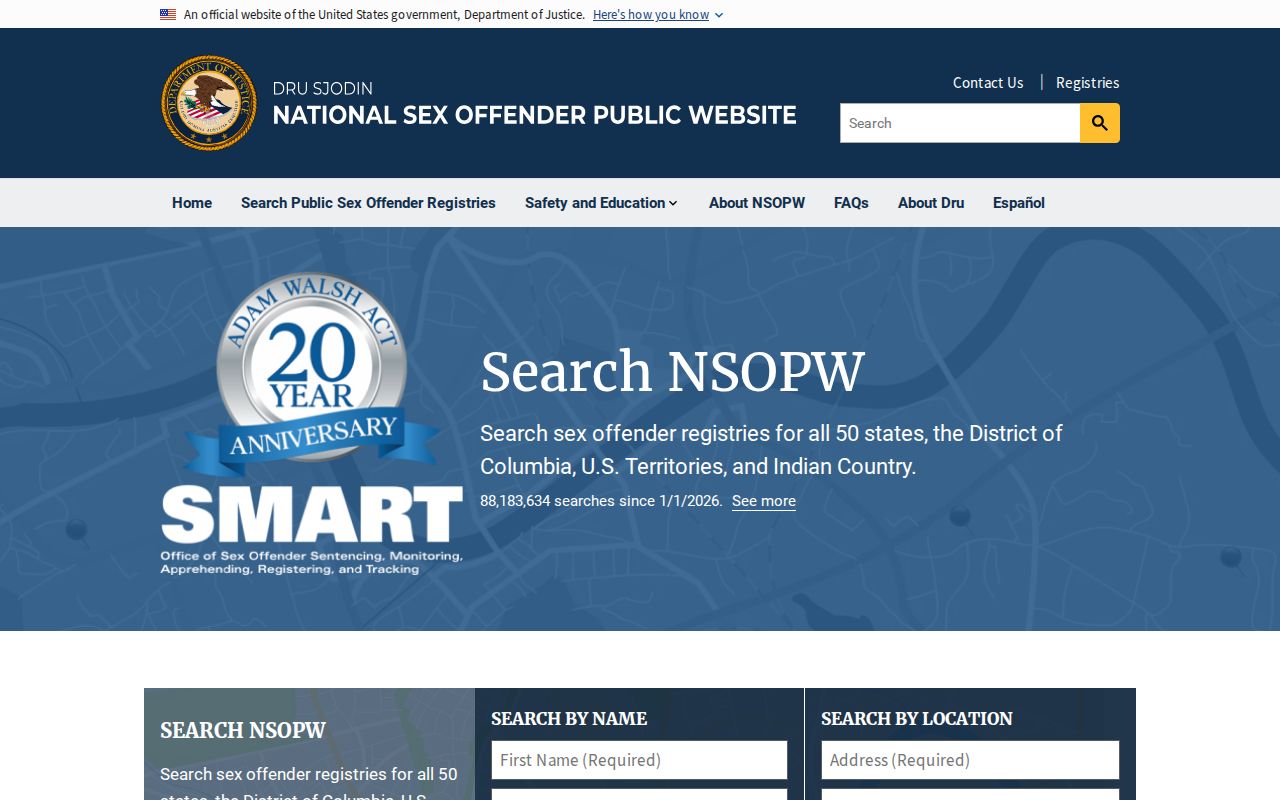 Lancaster County sex offender search through the national NSOPW system
