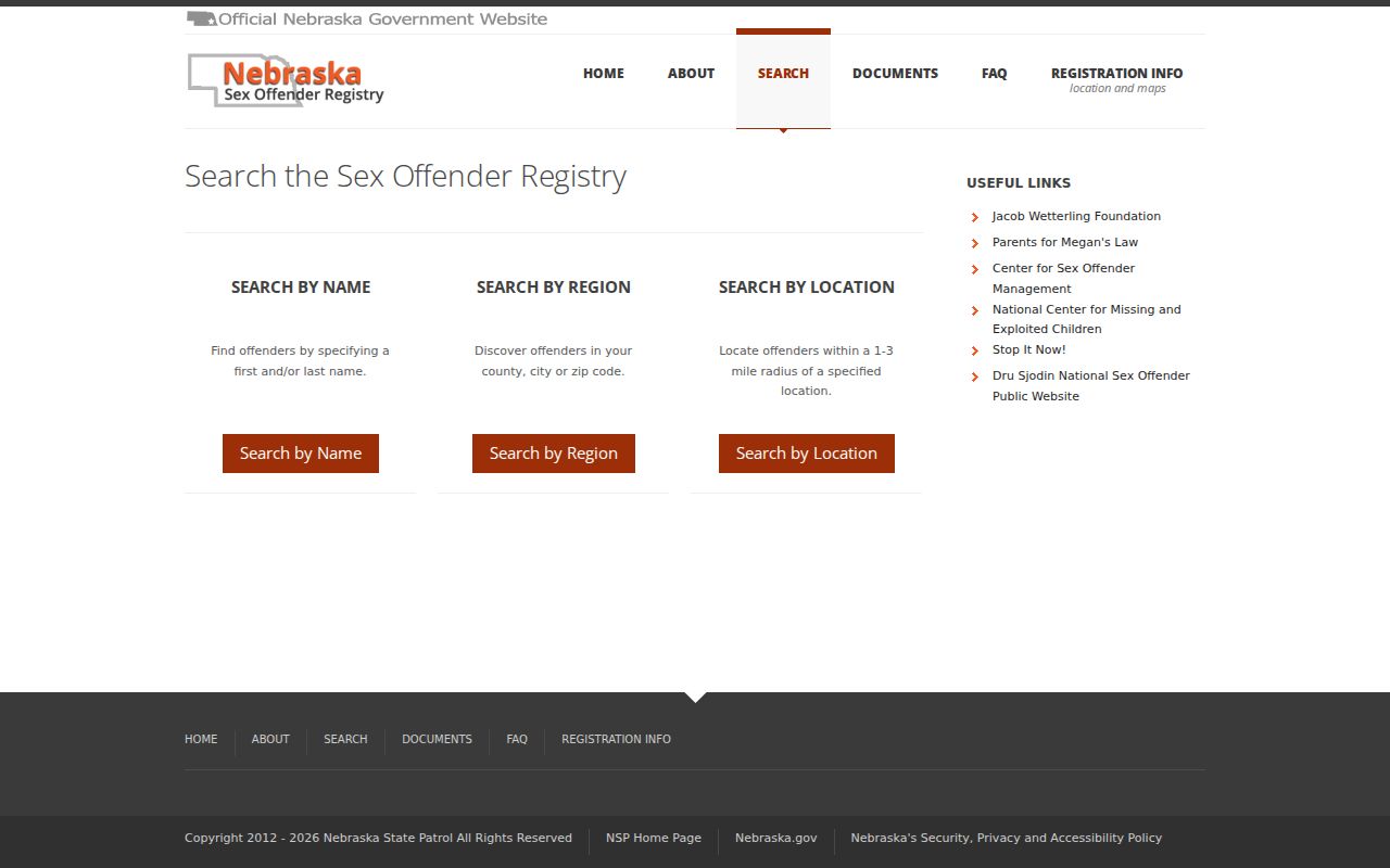 Lancaster County sex offender registry official search form